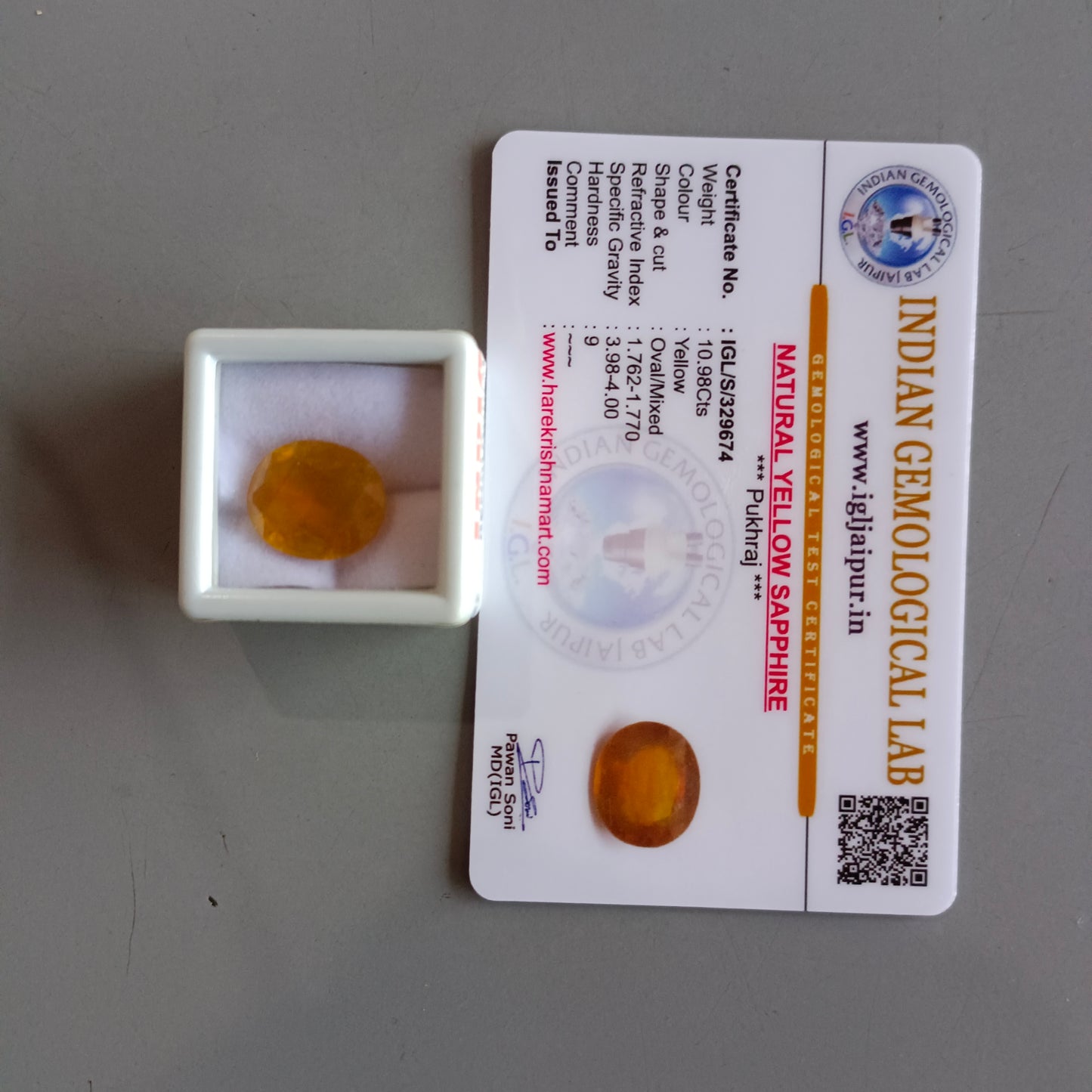 Certified Yellow Sapphire Stone Price
