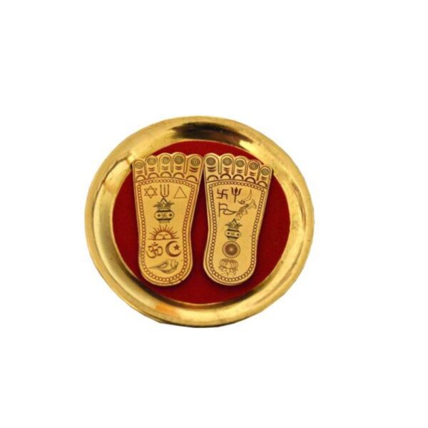 Maa Laxmi Charan Paduka Brass Yantra