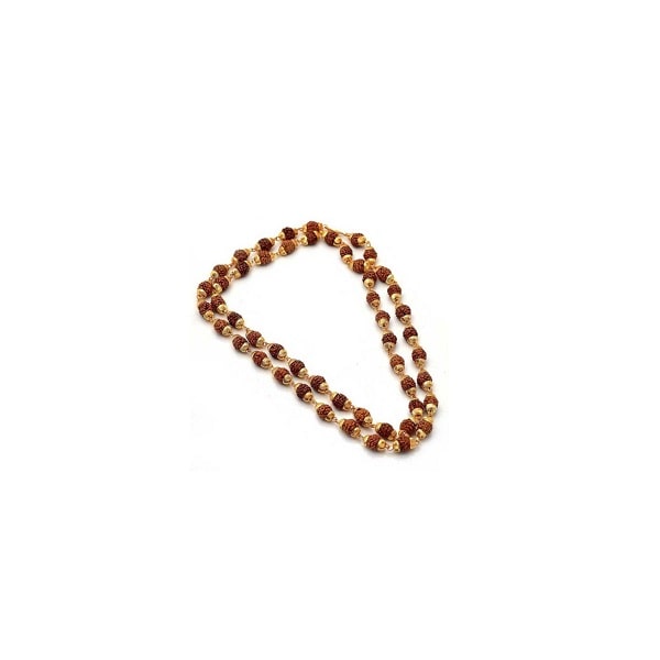 Gold Cap Rudraksha Mala|Gold Plated Rudraksha Mala Price And