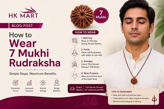 How to wear 7 Mukhi Rudraksha