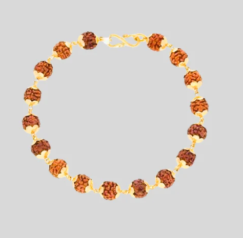 Gold-Plated Rudraksha Bracelet