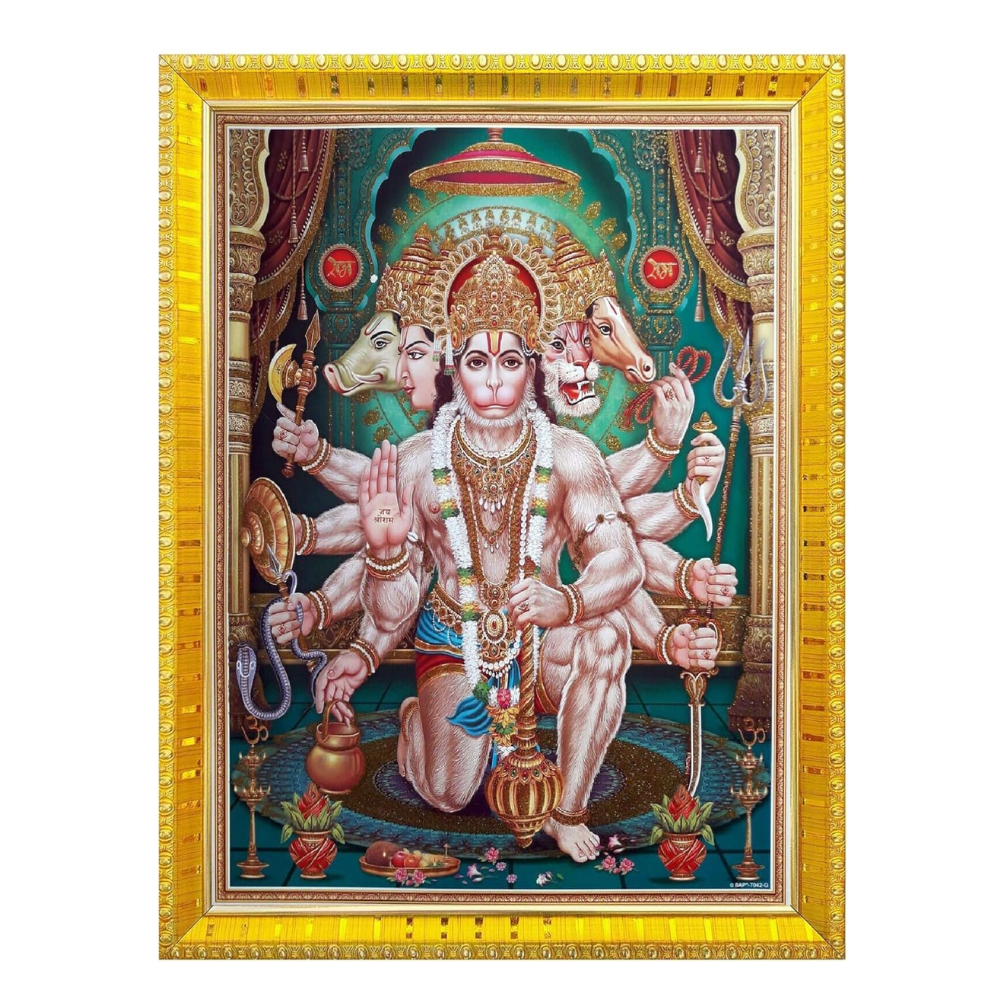 hanuman-ji-photo-frame-collection-small-and-large-acrylic-frames-for-table-temple-wall-mandir-gym-and-outdoor-spaces-for-home-decor-9-x-12-inches-golden-frame-11