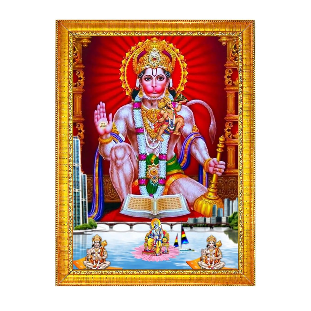 hanuman-ji-photo-frame-collection-small-and-large-acrylic-frames-for-table-temple-wall-mandir-gym-and-outdoor-spaces-for-home-decor-9-x-12-inches-golden-frame-14