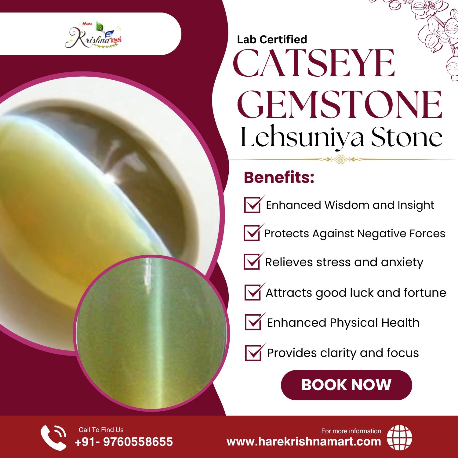 Cats Eye Gemstone: Cats Eye Stone Price Benefits – Hare krishna Mart