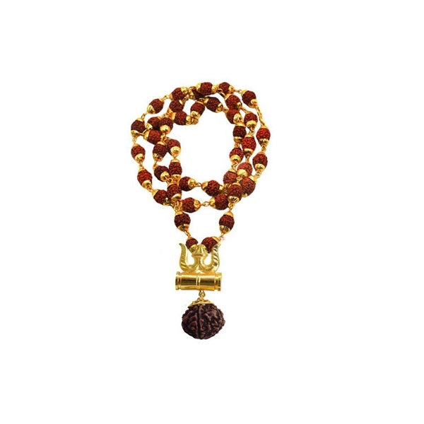 Damru Trishul Rudraksha Mala