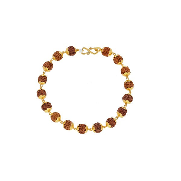 Gold Plated Rudraksha Bracelet